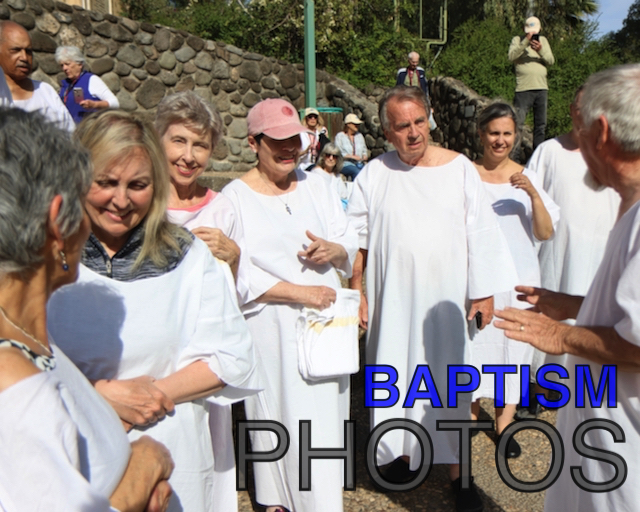 GALLERY -- BAPTISM PHOTOS ... Jordan River, ISRAEL